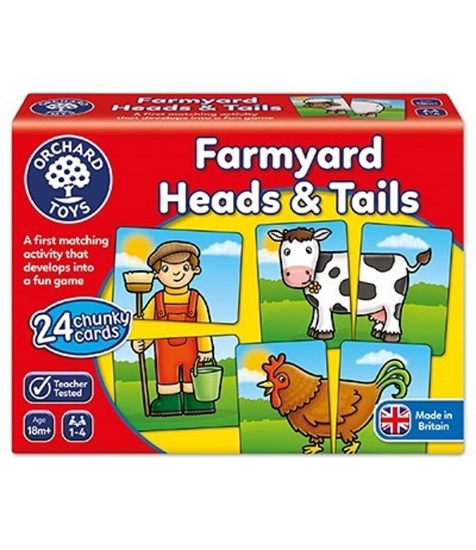 Imagine Joc educativ asociere Prietenii de la ferma FARMYARD HEADS & TAILS